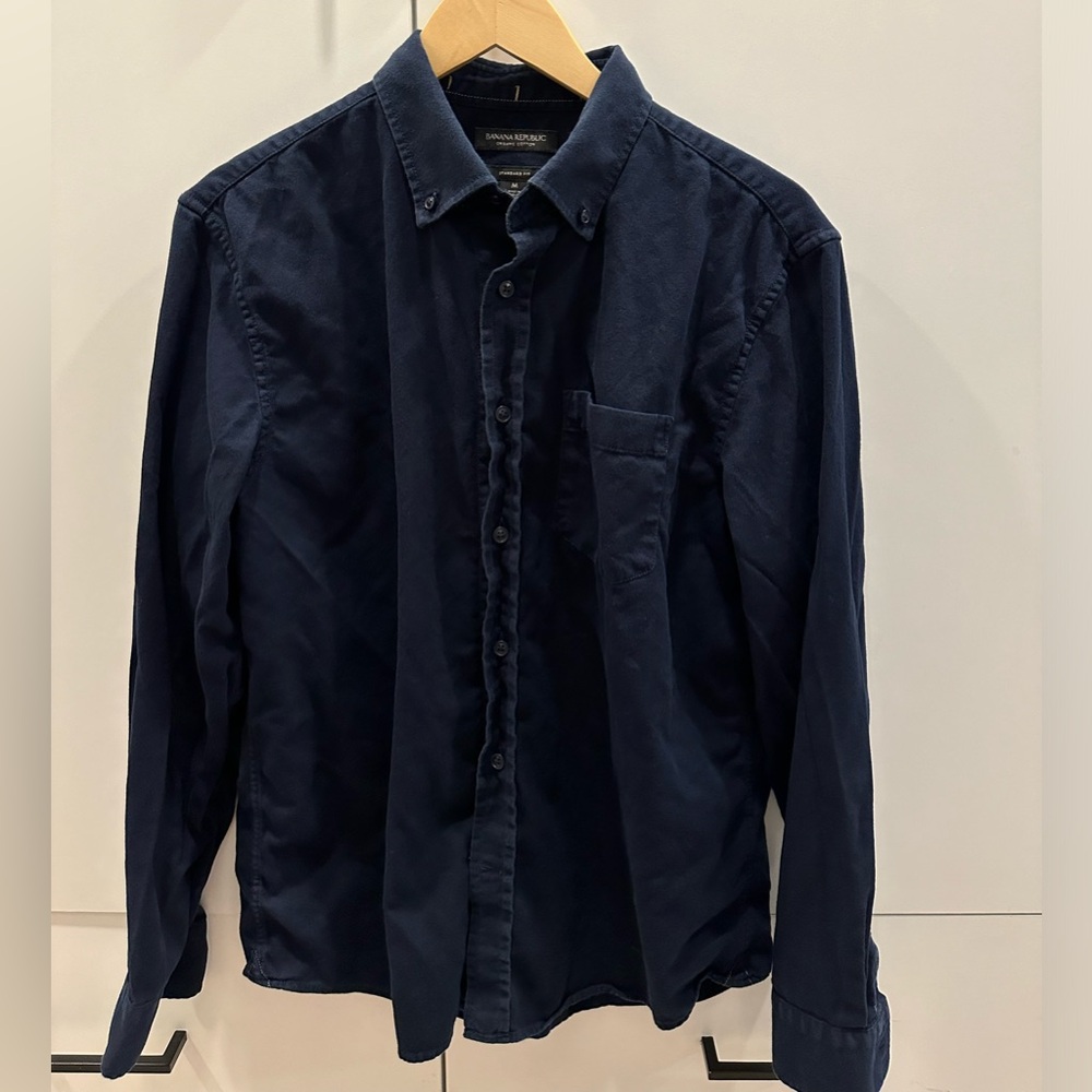 Banana Republic dark blue flannel shirt